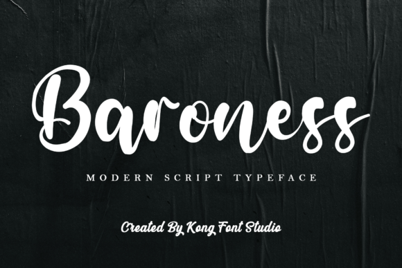Baroness: A Playful Script Font for Modern Editorial Design