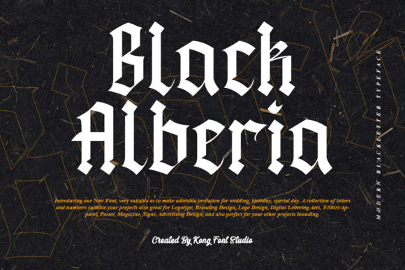 Black Alberia: A Bold Blackletter Font for Handmade Creations