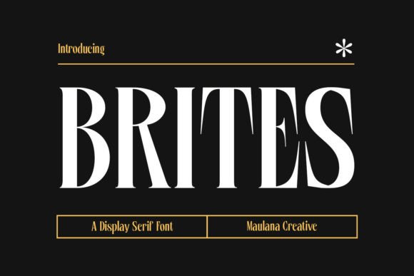 Brites: A Modern Serif Font for Handmade Creations