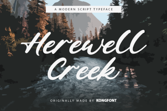 Herewell Creek: A Playful Script Font for Creative Makers