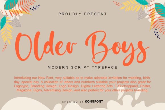 Older Boys: A Playful Script Font for Creative Makers