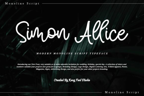 Simon Allice Font for Modern Web Design